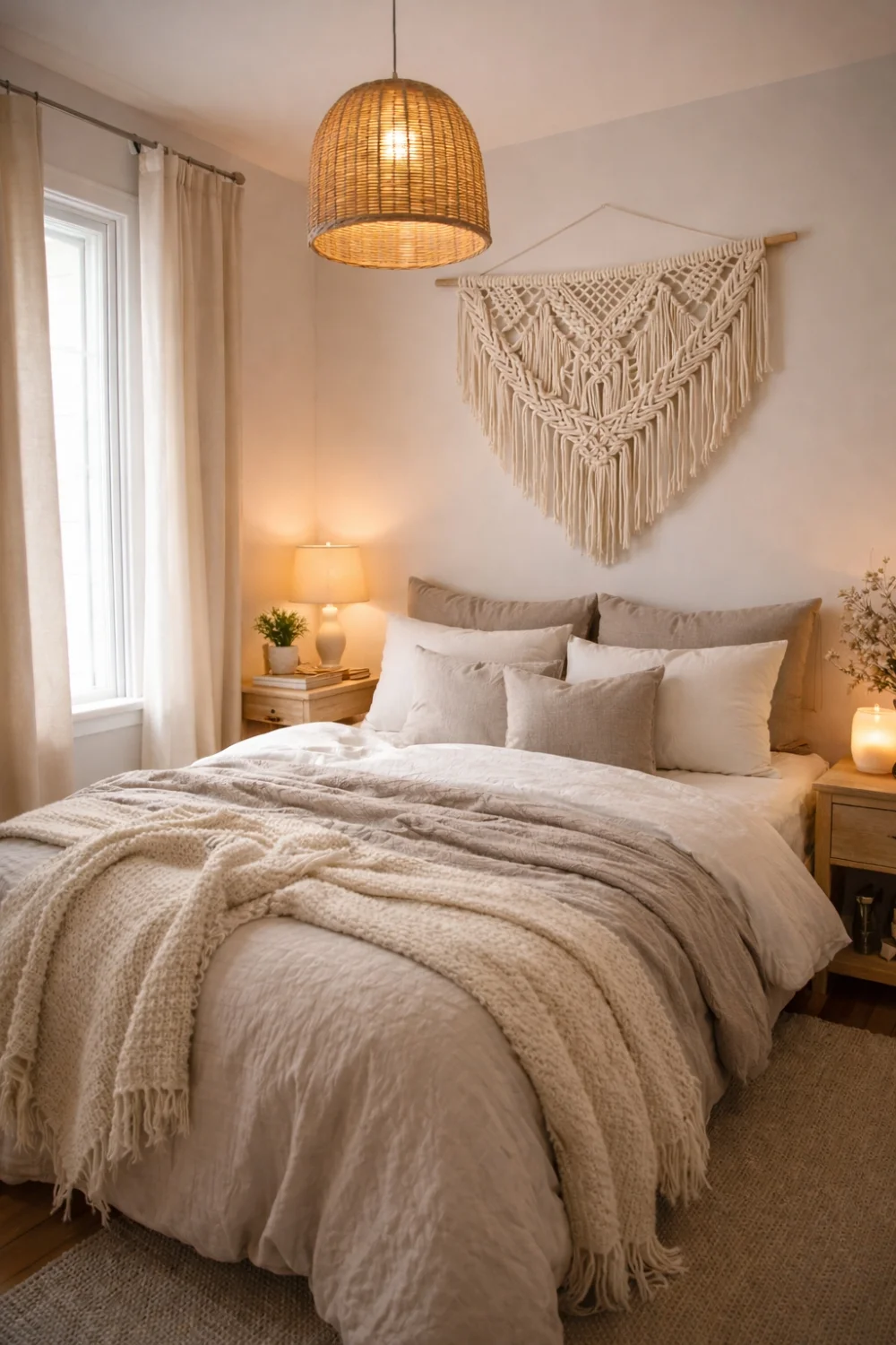 Fabric wall hanging bedroom decor