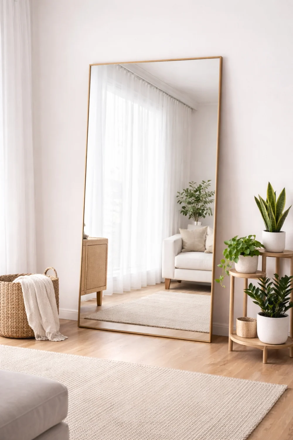 Large Leaning Floor Mirror Living Room