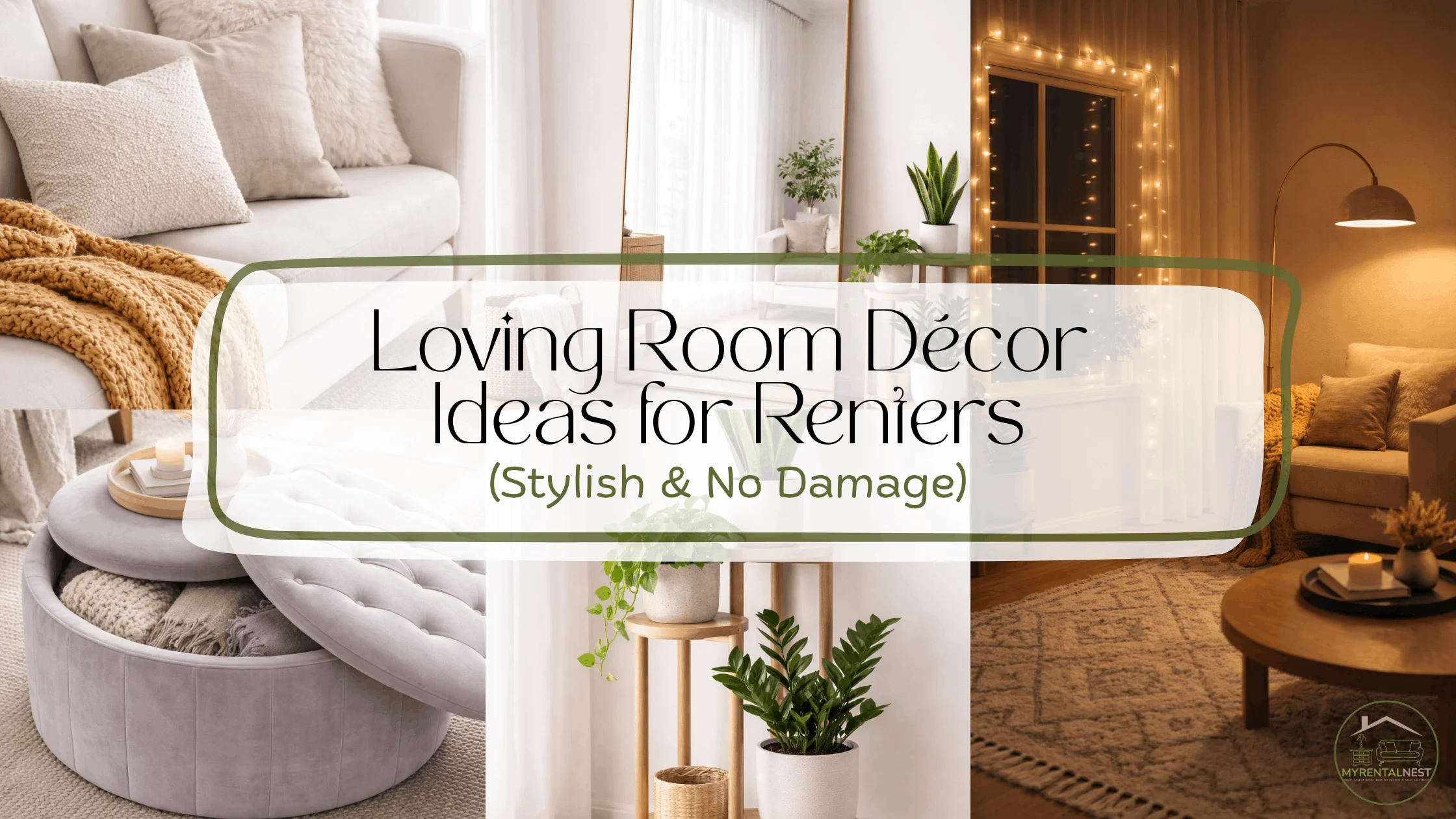 Living Room Décor Ideas for Renters (Stylish & No Damage)