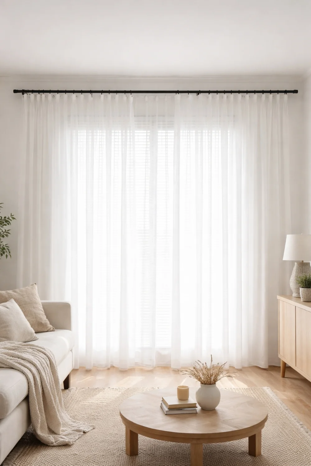Renter-Friendly Curtains Tension Rod Hack