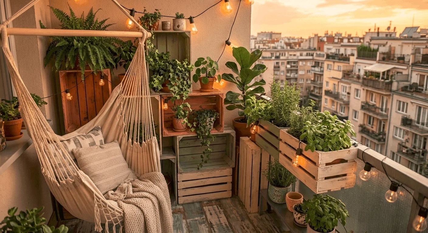 DIY upcycled thrift decor small spaces balcony planters for stylish renters.