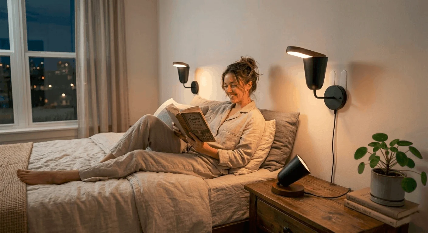 Rechargeable wall lights bedroom renter-friendly portable lighting.