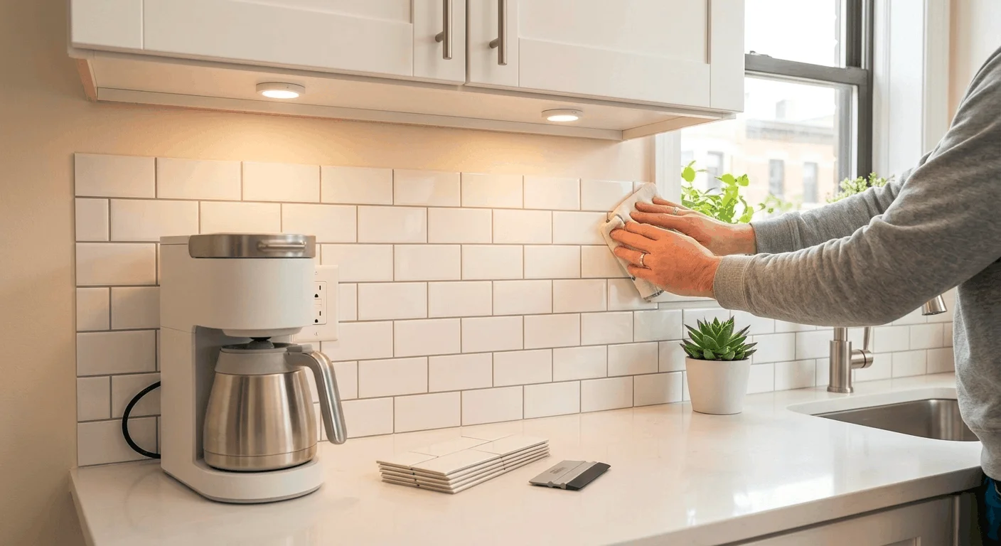 Classic subway tile peel-and-stick backsplash ideas for peel and stick backsplash renters in everyday apartment elegance.