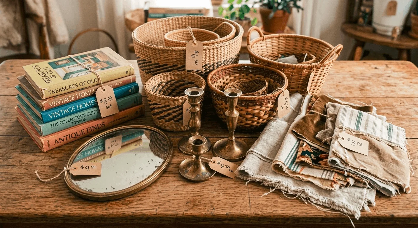 Thrift store decor ideas apartments sourcing haul with vintage thrift hauls for renters USA.